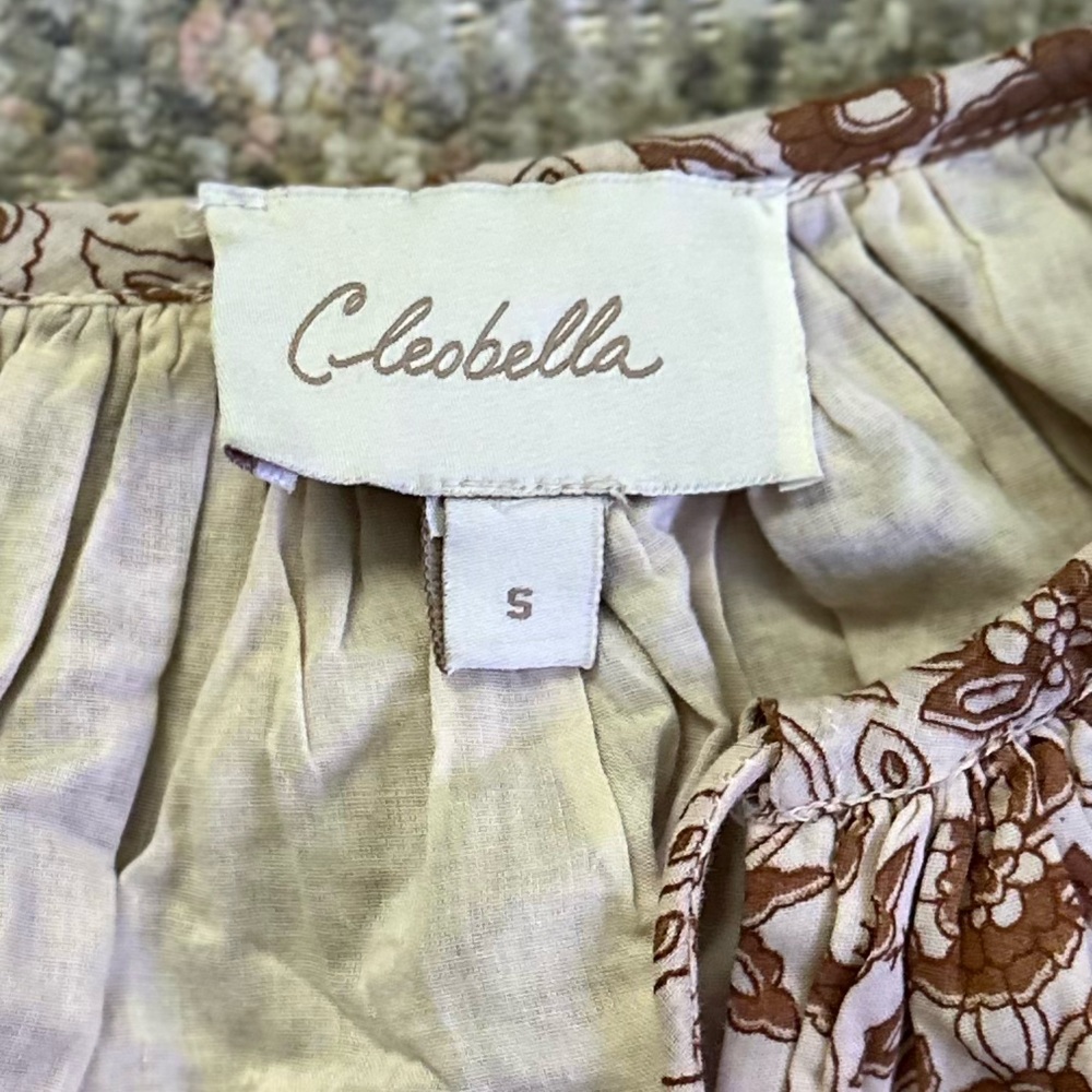 Cleobella Rosy Mini Dress Tamil Block Print Revolve Boho Romantic Cottagecore - Picture 5 of 12